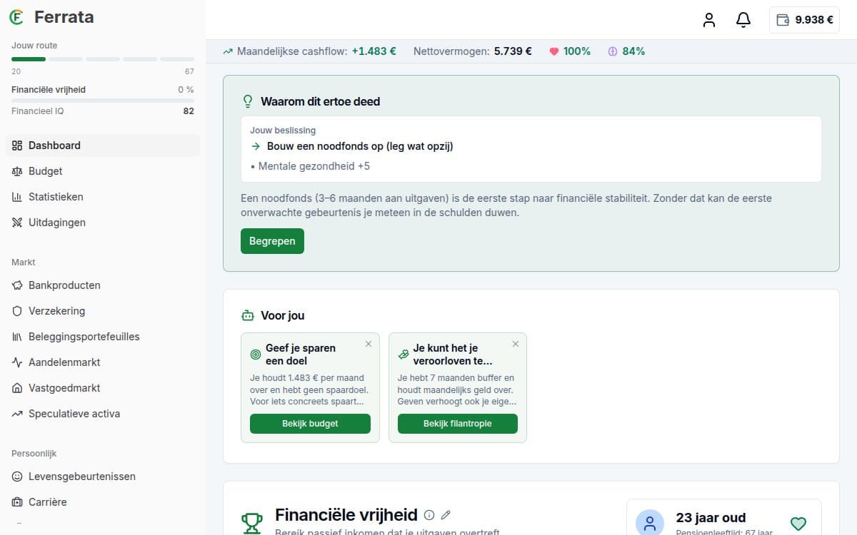 Schermafbeelding van een functie — Ferrata-app: Begeleide modus